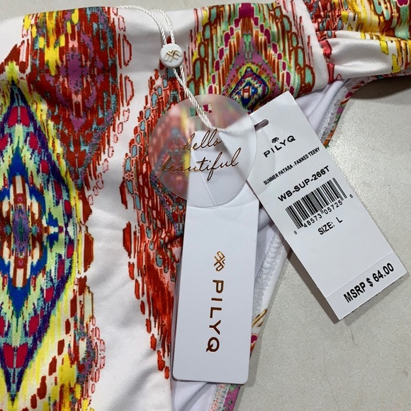 NEW‎ PILYQ Summer Patara Fanned Bikini Bottom Sz L - Picture 2 of 7